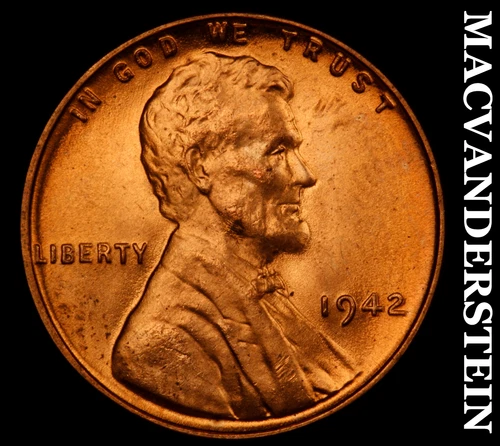 1942 Lincoln Wheat Cent- Choice Gem Brilliant Uncirculated No Reserve #i9741
