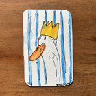 Illustrated whimsical Duck ACEO art card 1/4 — photo 1