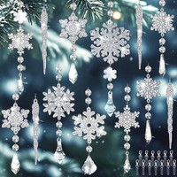 Diamond Painting Weihnachten AnhäNger Schneeflocken 13 StüCk Deko Weihnachten
