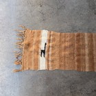 Vintage Antique Native American Handwoven Brown Wool Striped Llama Rug 65 x 19 — photo 4