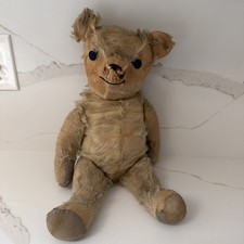 Antique Vintage Straw Head Teddy Bear Very Old