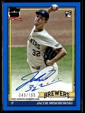 2026 Topps Series 1 75th Anniversary Blue Foil Jacob Misiorowski RC Auto /150