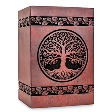 Wooden Tree of Life Urns for Human Ashes Adult Man - Wooden Urns, Cremation U...