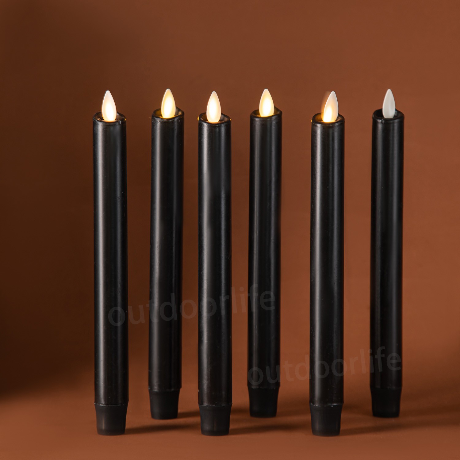 Luminara Flameless Taper Candles with Realistic Moving Flame
