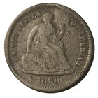 1868-S Seated Liberty Half Dime – S Mint – Low Grade Early Silver Coin #1022