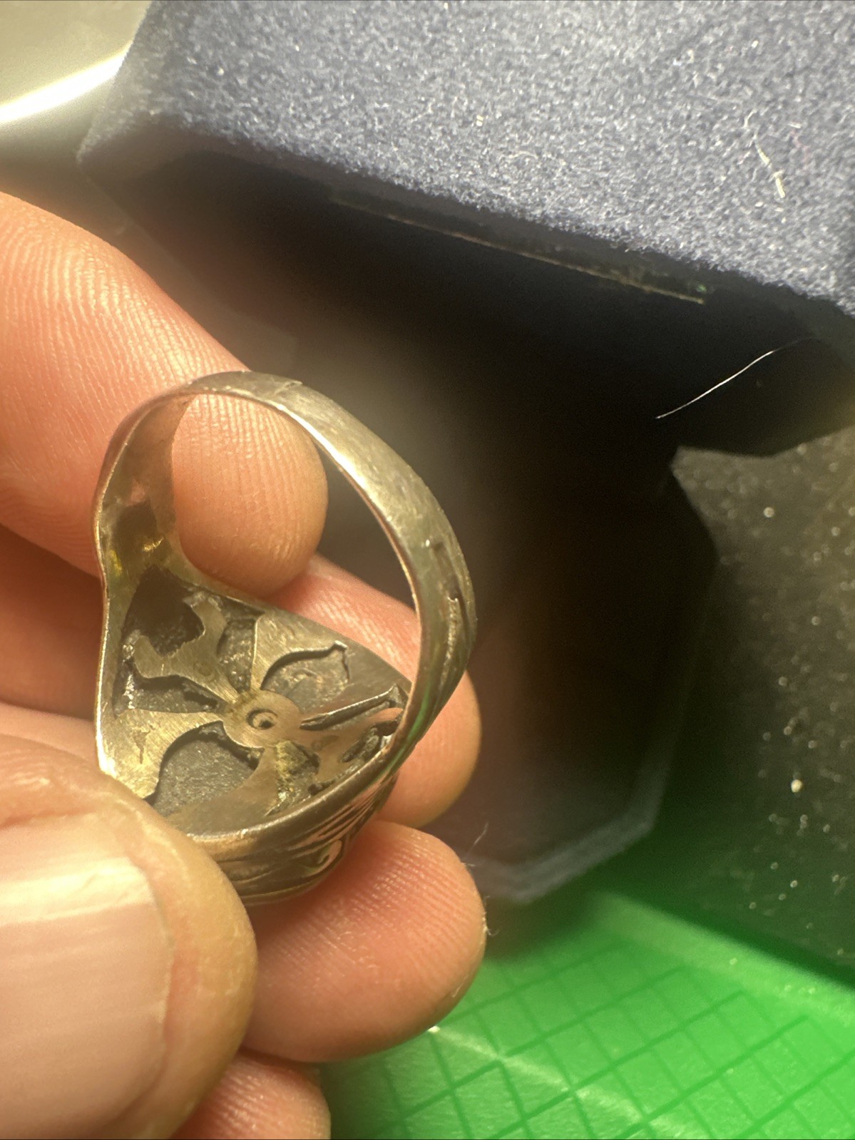 Man’s Middle Eastern Ring, Silver Size 9 Very Old… - image 9