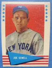 1961 Fleer Baseball Greats Joe Sewell #76 New York  Yankees Baseball No Creases
