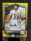 2025-26 Bowman Basketball Derek Dixon Yellow Chrome Autograph /75 UNC