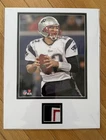 Tom Brady Patriots Game Used Worn Jersey Patch NFL HOF MVP GOAT Matted 11x14
