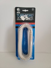 NOS Vtg 1988 AT T Tuff Cord 25 Foot Heavy Duty Handset Cord Dove Gray 00557