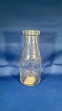 IDEAL FARM DAIRY ONE PINT Clear Glass Milk Bo...