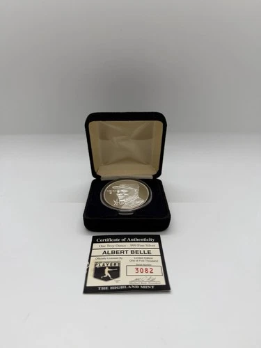 Albert Belle MLB Baseball One Troy Ounce .999 Fine Silver Round /5,000