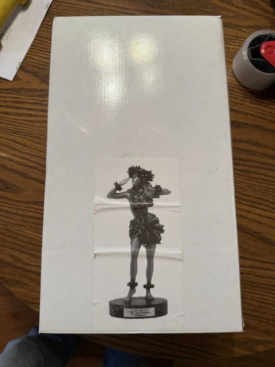 Kim Taylor Reece Pohakea Hula Girl Bronze Statue Figurine Vintage