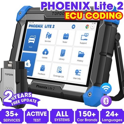 2026 TOPDON PHOENIX LITE 2 Car Diagnostic Scanner Tool ECU KEY Coding PLUS
