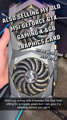 MSI NVIDIA GeForce GTX 1660 Gaming X 6GB GDDR5 Dual Fan Graphics Card
