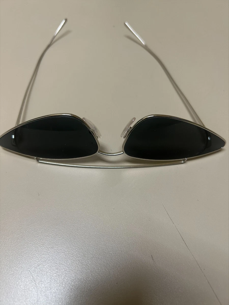 Prada SPR 63U Silver Metal Frame Dark Gray Lens Fashion Cat Eye Sunglasses RARE Prada Women main image 2