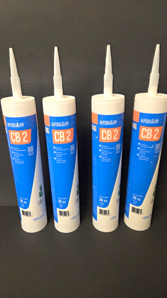 Uzin CB 2 Premium Cove Base Adhesive 30 oz Caulk Tubes Lot of 4 | eBay