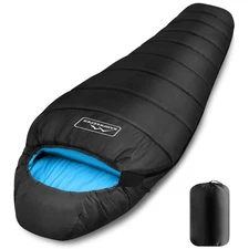KAMPKEEPER Mummy Sleeping Bag, Cold Weather Camping Sleeping Bag, 32℉ 3-4