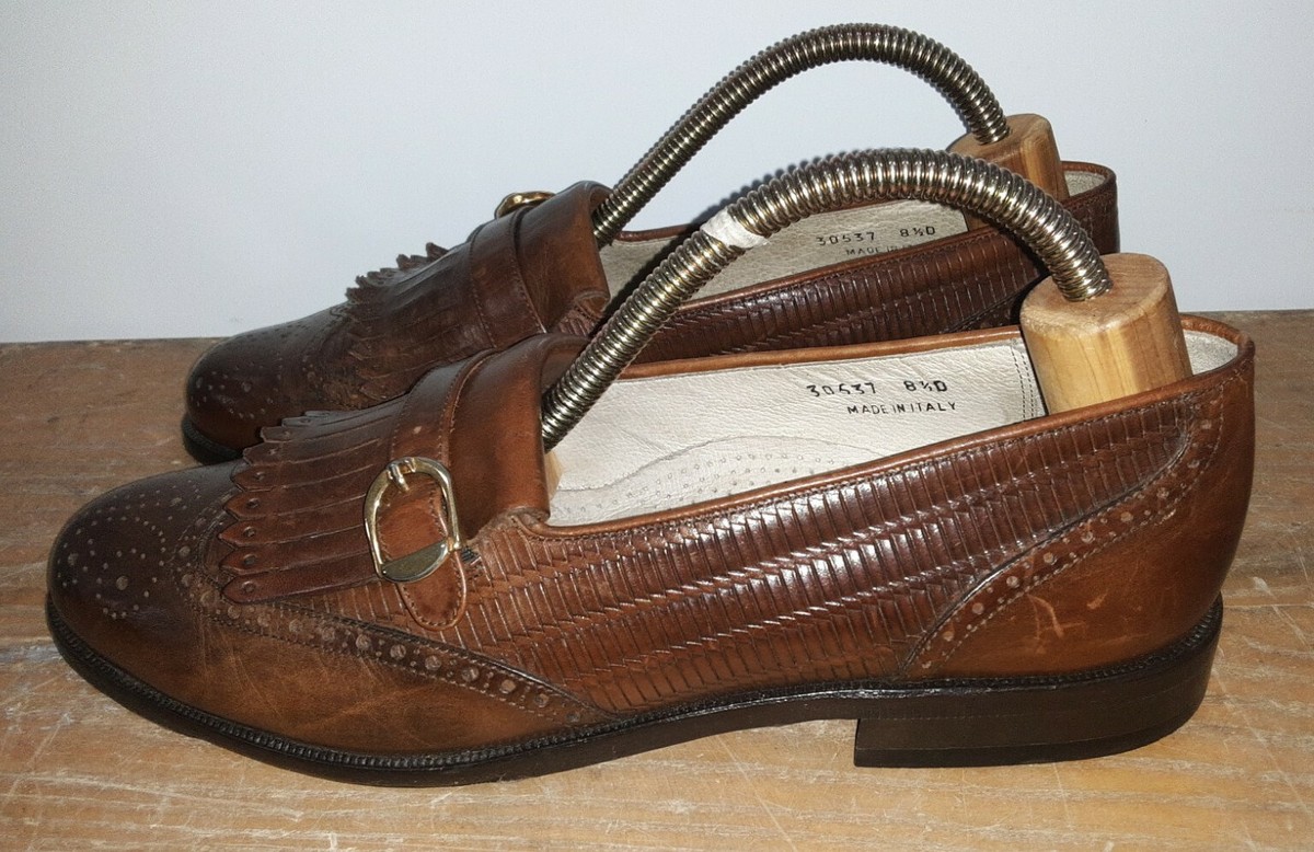 Florsheim Barletta Mens 8.5 D Brown Brouge Kiltie Buckle  display picture 1
