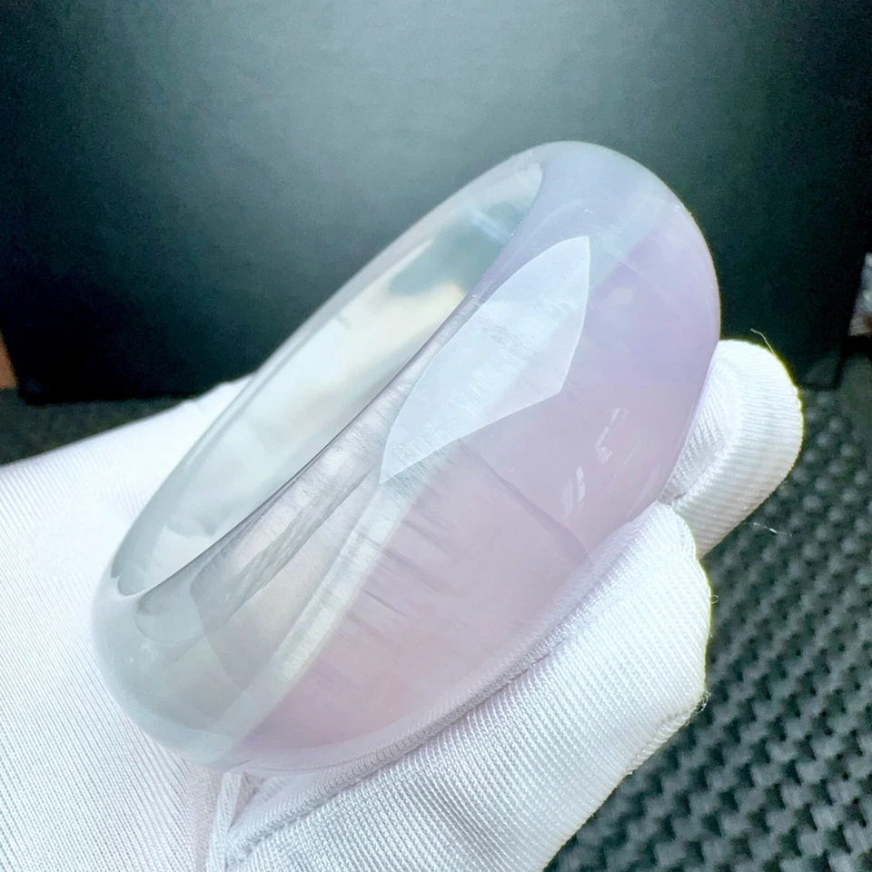 Brazalete Brazalete 60,4 mm Natural Púrpura Transparente Cuarzo Cristal Piedras Preciosas AAA Foto 3 de 4