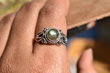 Labradorite Handmade Ring 925 Sterling Silver Boho Design