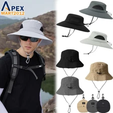 Men Women Sun Hat Summer Packable Fishing Camping Hiking Cap UV Protection Block