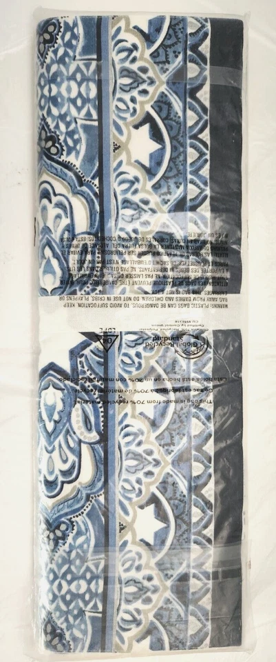 Pottery Barn Hanukkah Medallion Table Runner 18" x 108" Blue Multicolor - Image 2 of 2