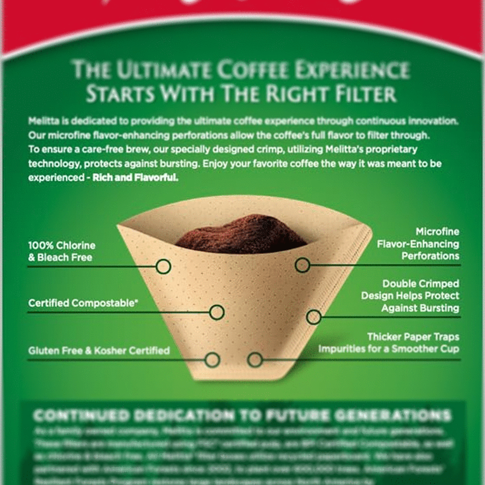 Sacs Filtrants Melitta Aromapor - Lot De 9 X 40 (marron Naturel) - Pour Café Filtre Taille 101 - Papier Certifié FSC