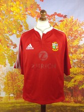British Lions 2005 Shirt red adidas home UK men's size Large sponsor logo worn