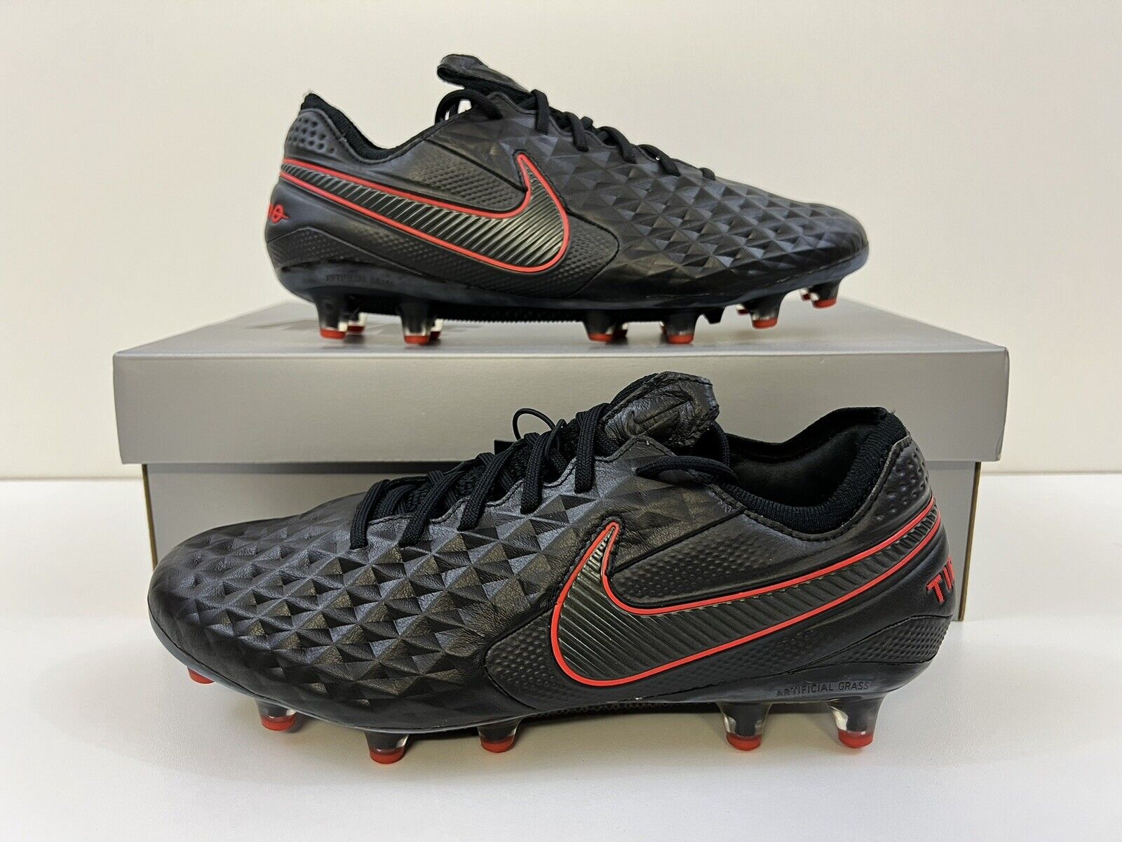 Comida creencia fragmento Nike Tiempo Legend 8 Elite AG-Pro Soccer Cleats BQ2696-060 Black/Red Mens 7  for sale online | eBay