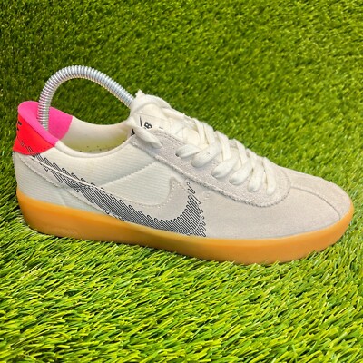 Nike SB Bruin React Mens Size Ivory Pink Gum Athletic Suede