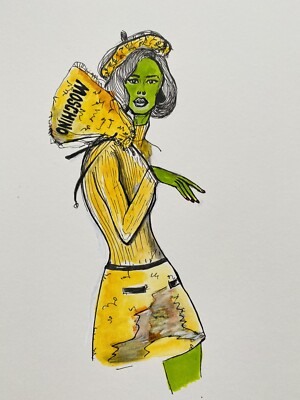 modeillustration original skizze 