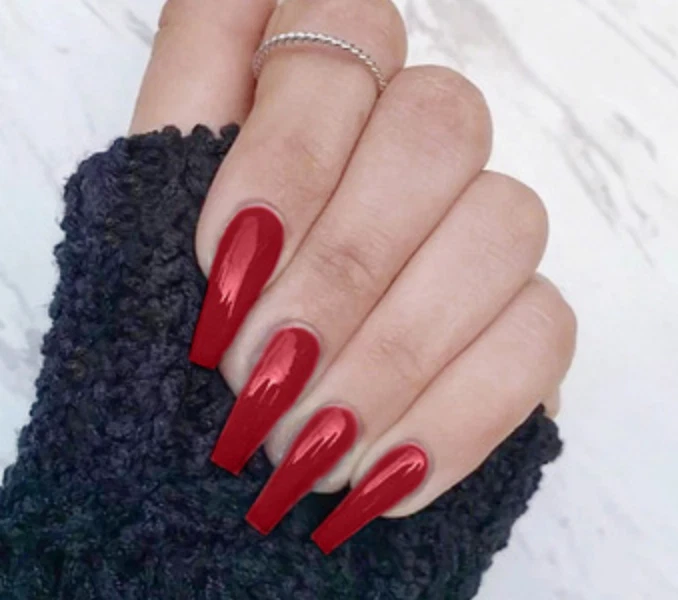 Red cheap ballerina nails