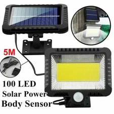 LED Solar Power PIR Motion Sensor Garden Light Flood Lamp Indoor Outdoor 2021