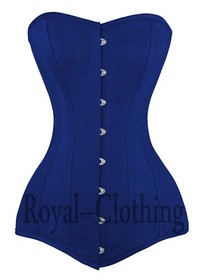 Heavy Duty Double 26 Steel Boned Over Bust Long Line Training Cotton Corset 