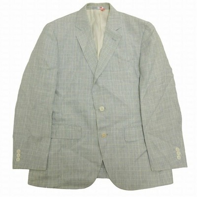 Lucifero Milano 100% Linen Tailored Jacket Blazer Plaid Spring 