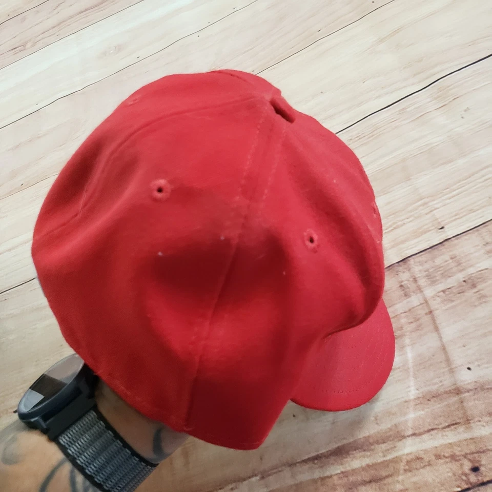 Los Angeles Angels Hat Cap Adult 7 1/4 Fitted Red White Baseball New Era Mens - Image 4 of 4