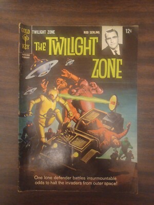 Twilight Zone #14, VF+, 1966, GEORGE WILSON PAINTED ''MARTIAN/SAUCER/ALIEN'' CVR