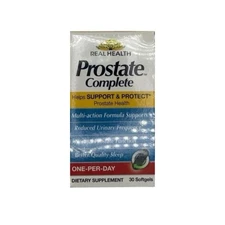 Real Health Prostate Complete 30 Softgels Gluten & Dairy Free Support Exp 05/26