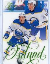 2025-26 FLAIR HOCKEY GREEN PARALLEL #060/349 Buffalo Sabres ROOKIE Noah Ostlund