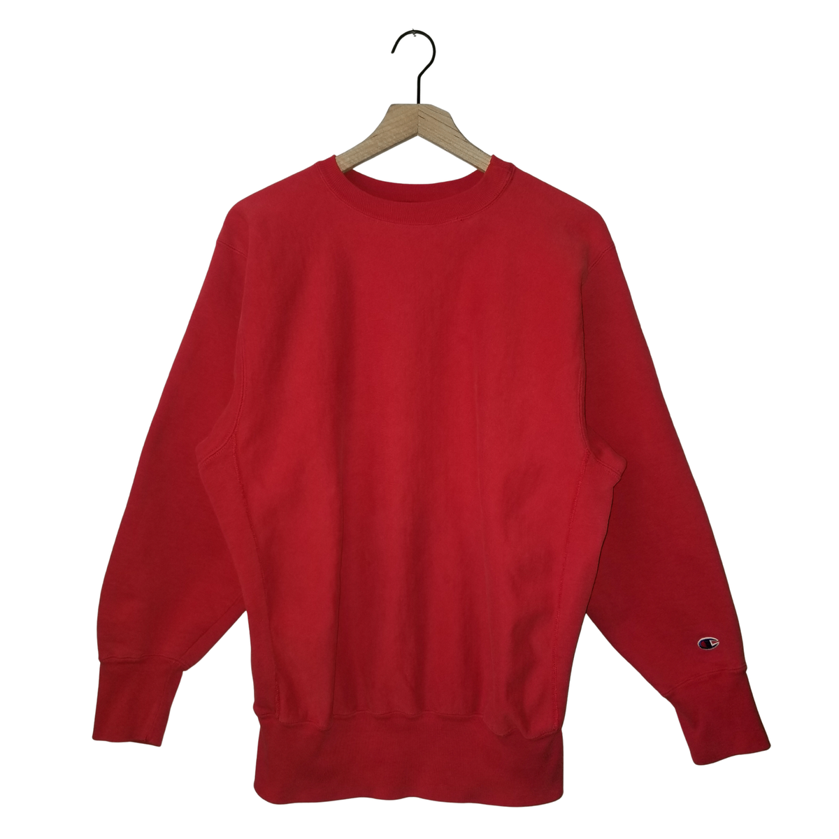 Vintage 90s Champion Reverse Weave Sweatshirt Solid Red Pullover 