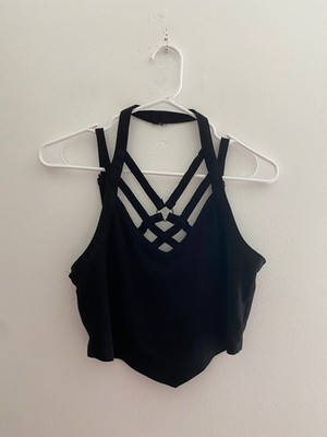 Killstar Black Requiem Vest Cropped Top sz Medium