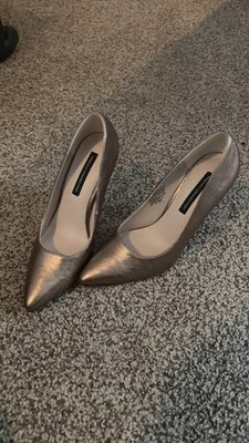 Metallic Vegan Leather High Heel Pumps
