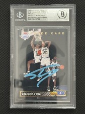 SHAQUILLE O'NEAL SIGNED 1992/93 UPPER DECK ROOKIE #1B BECKETT BAS BGS AUTOGRAPH