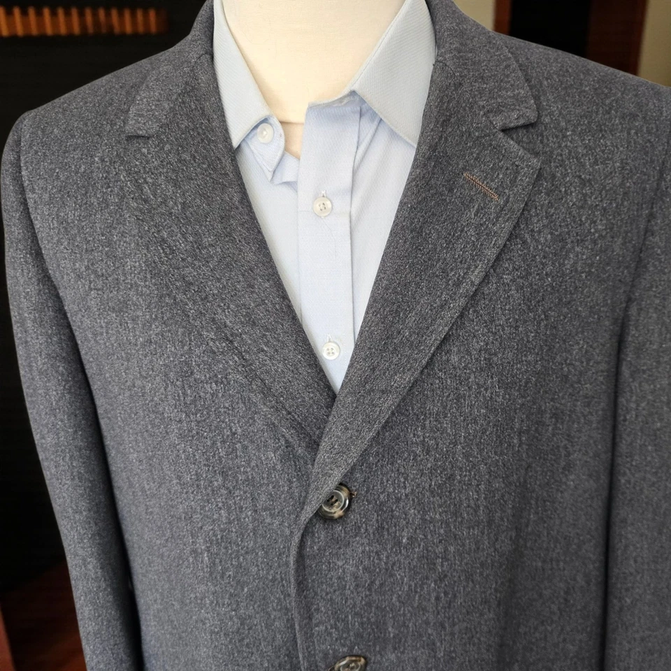 Vintage 1950s Wool Beaver Overcoat 42L X Mckeever Furs - Image 3 of 4