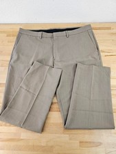 40x30 - TAN - Haggar Men's Super Flex Comfort Waist Straight Fit Dress Pants