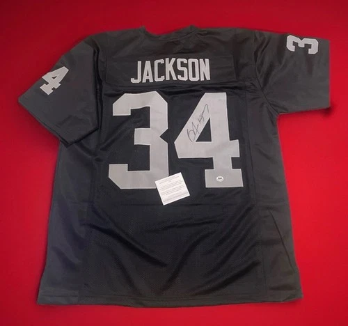 Bo Jackson Oakland Raiders Signed Football Jersey COA autographed
