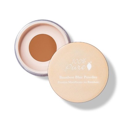 100% PURE Bamboo Blur Powder Tinted Setting Mattifying Face Makeup, Oil Absorbin