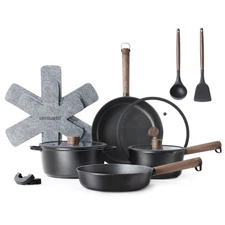 Pots and Pans Set Nonstick Cookware Set Kitchen Cooking Set Non-stick, Dishwa...