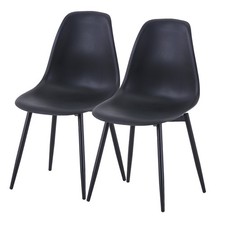 Gartenstuhl Balkonstuhl Esszimmerstuhl Geeignet für Garten Terrassen Schwarz